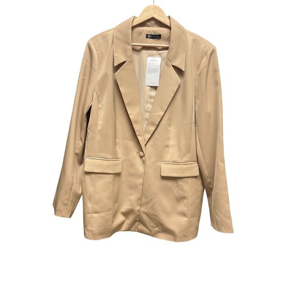 Pretty Garden NWT Tan Oversized Career Blazer - Picture 3 of 8